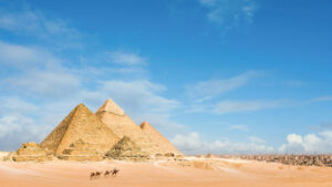 The Pyramids of Giza in Daylight