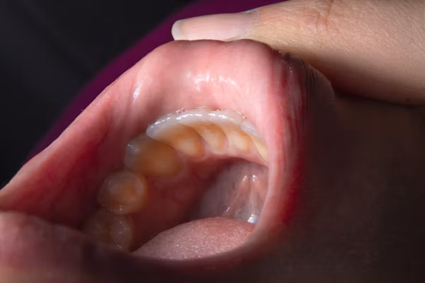 صورة توضح سبب تصبغات الاسنان وحاجة المريض إلى علاج تصبغات الأسنان للحفاظ على ابتسامة صحية